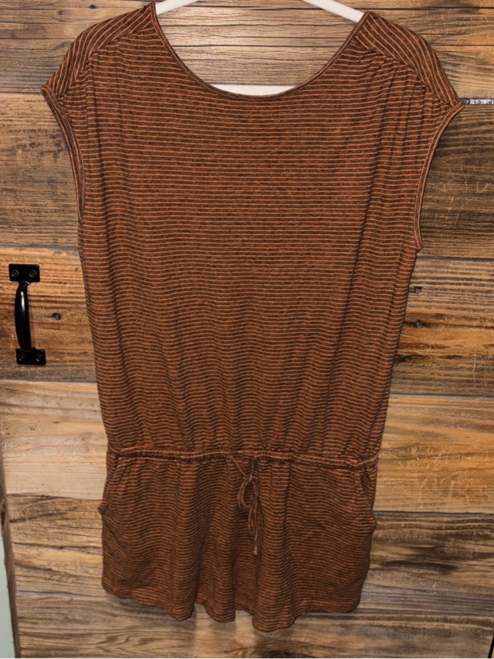 PrAna Brown Striped Romper